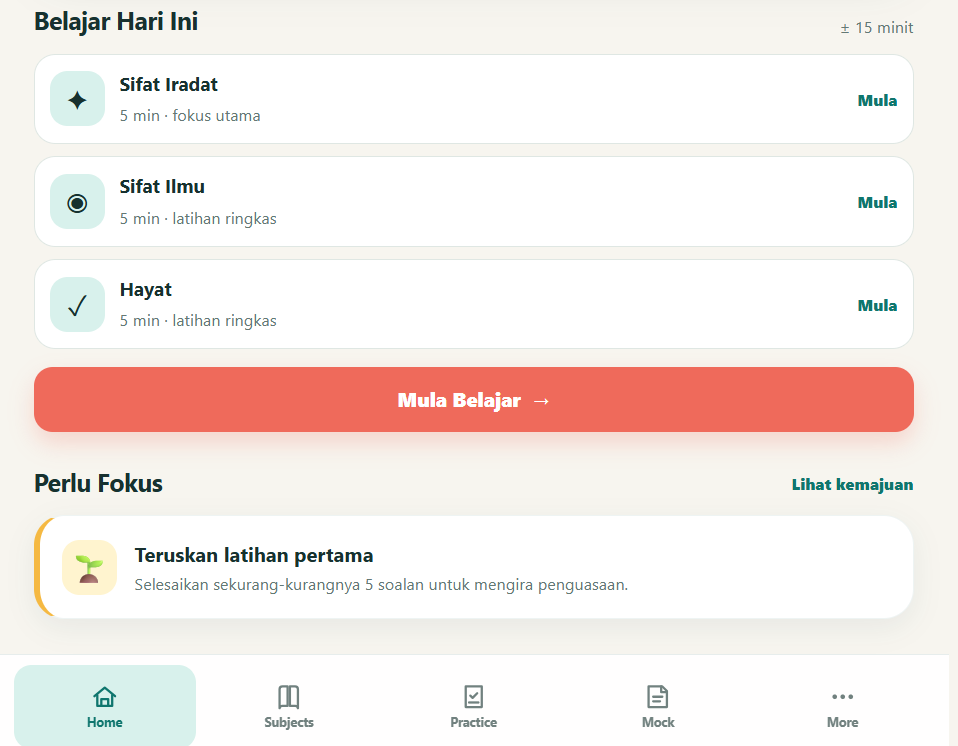 Belajar Hari Ini dalam UPKK 9A